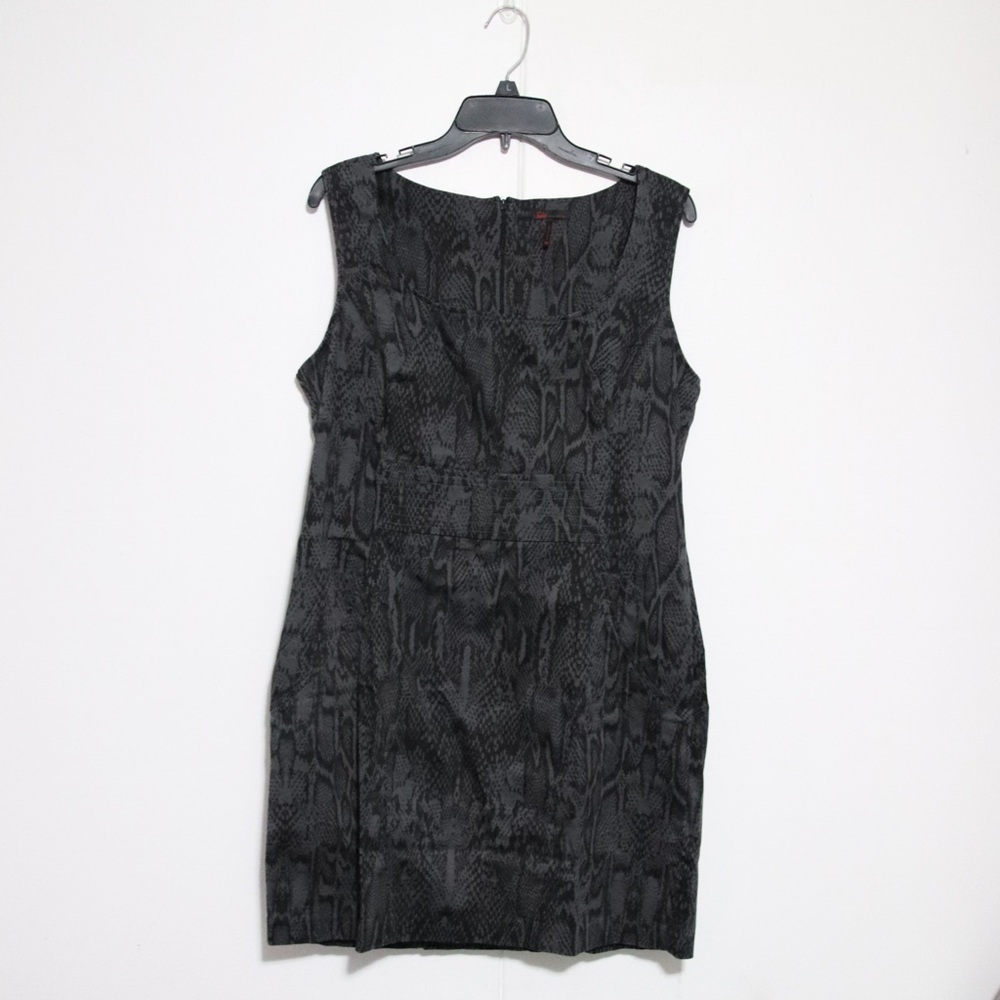 Sofia Vergara Black Printed Sleeveless Dress